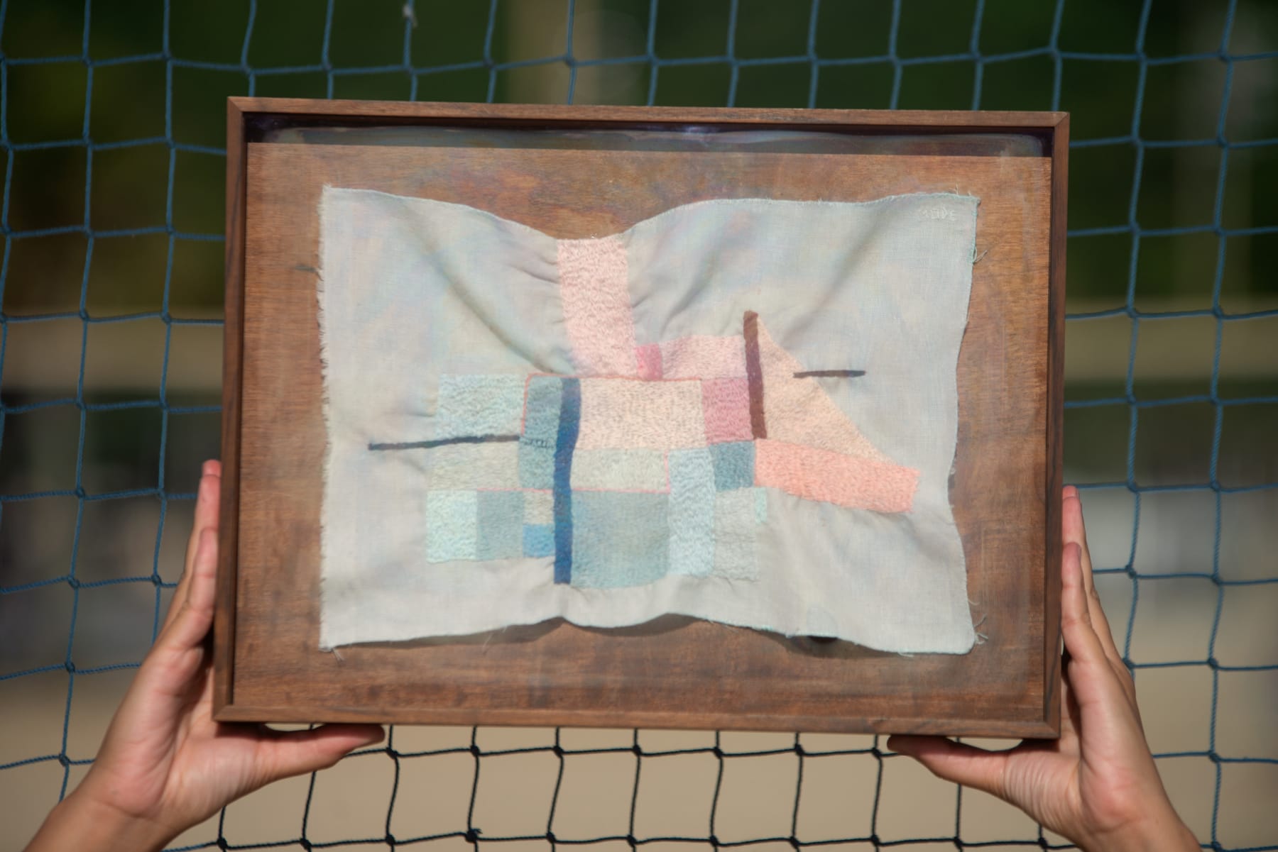 João Modé, Construtivo [Paninho], Rosa e Azul, 2019