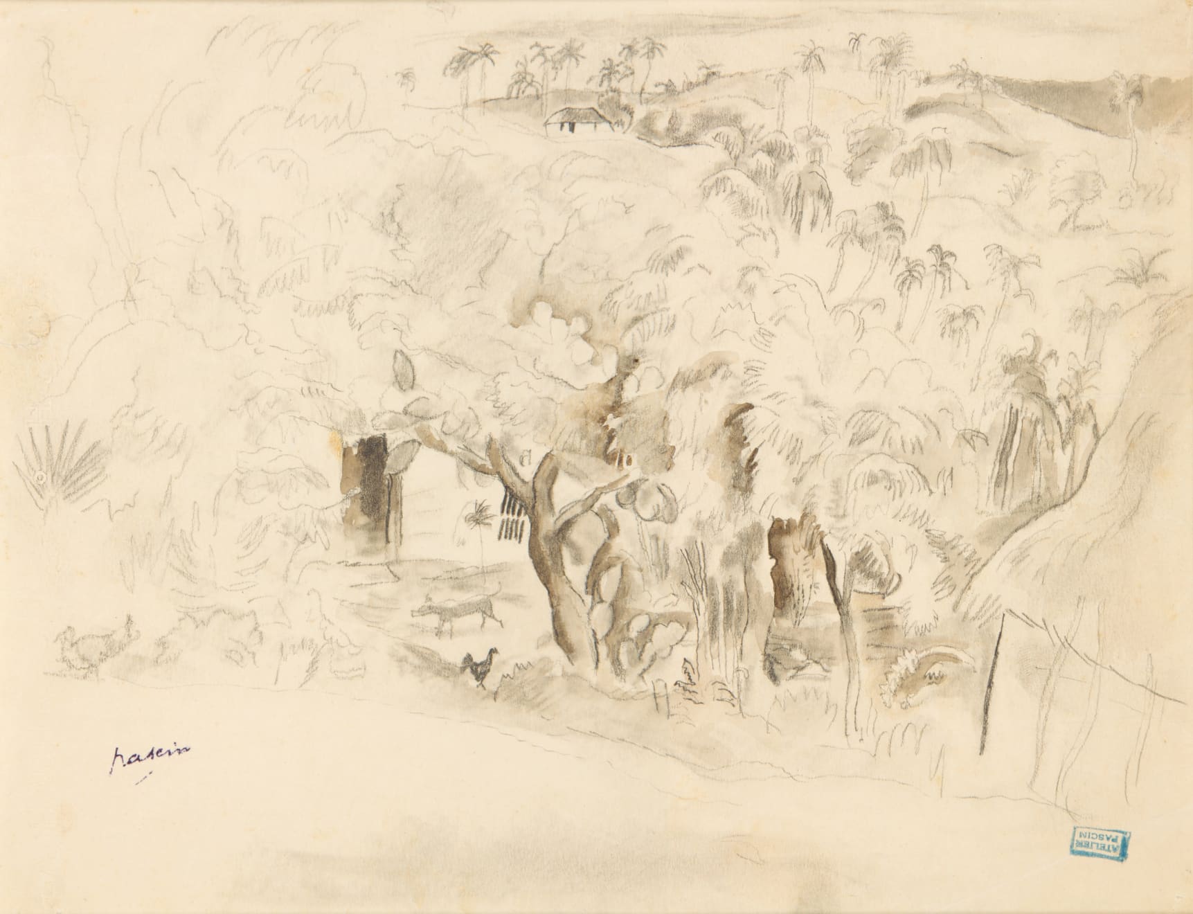 Jules Pascin, Landscape in Cuba, 1917