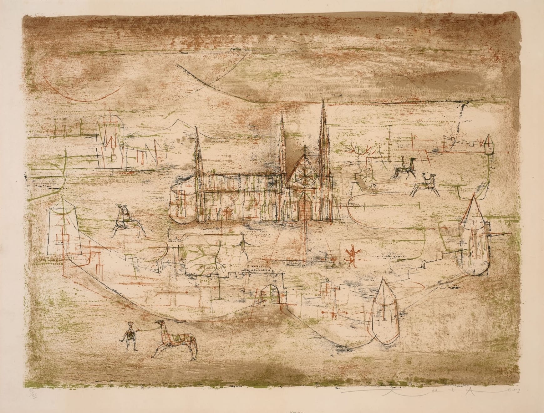 Zao Wou-Ki, The Old Town, 1953