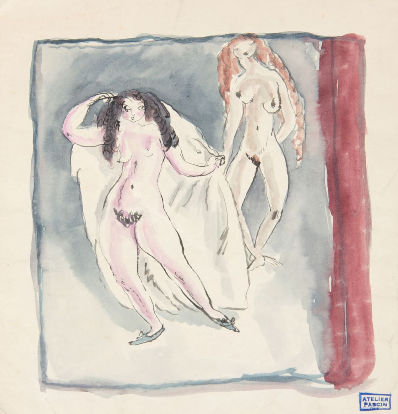 Jules Pascin, The Veil