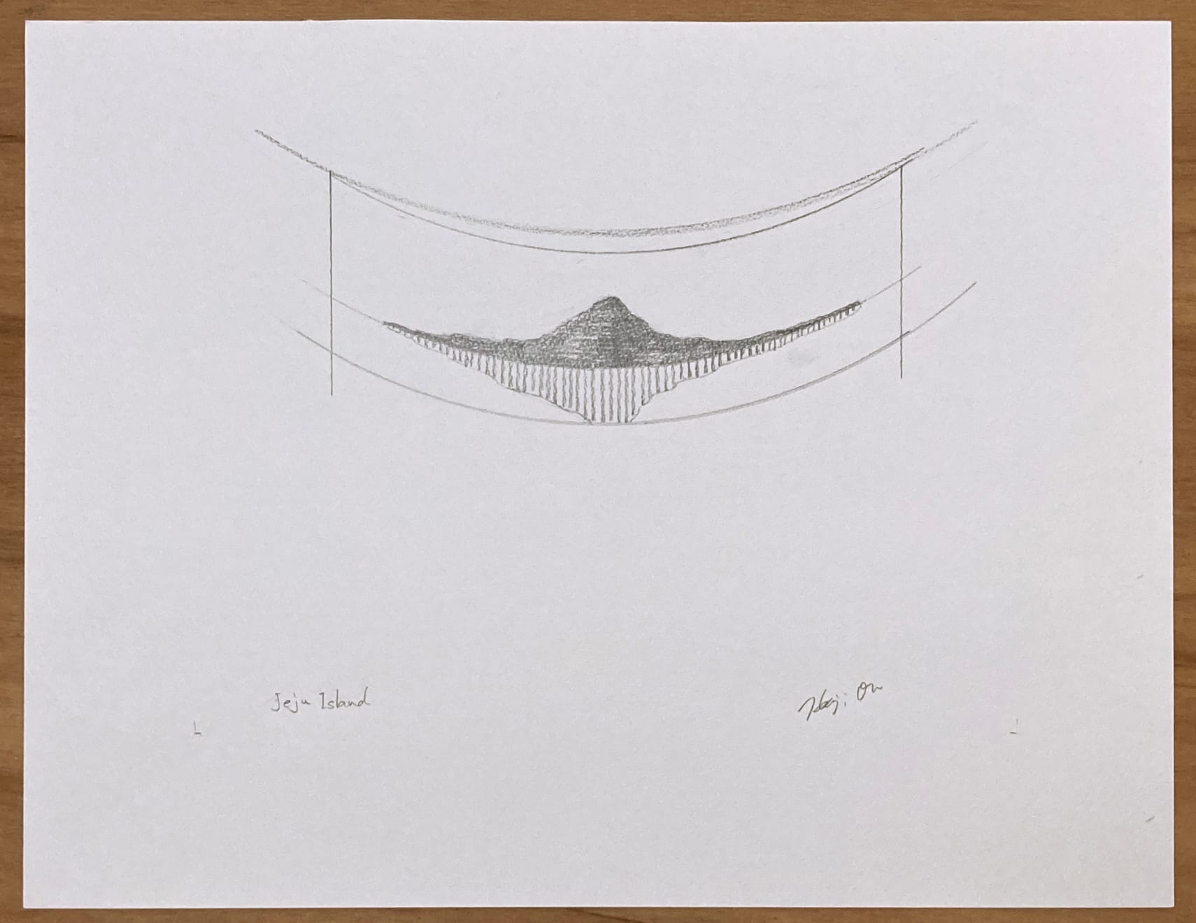 Haji Oh, Drawing for Nautical Map: Jeju Island, 2017