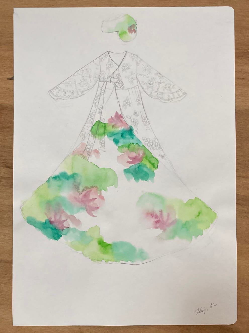 Haji Oh, Three Flowers Drawing I, 2004