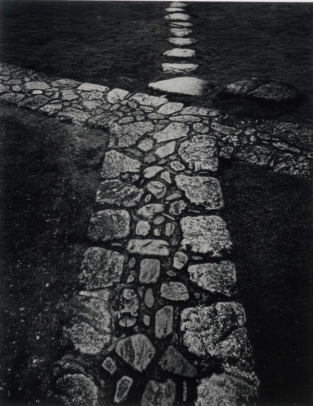 Yasuhiro Ishimoto, Stepping-stones and Rock Path in front of the Koshoin, 1953-54 (printed 1980s)