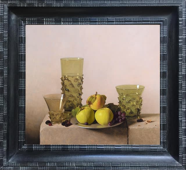 Carlo Russo, Apples and Green Glass, 2020