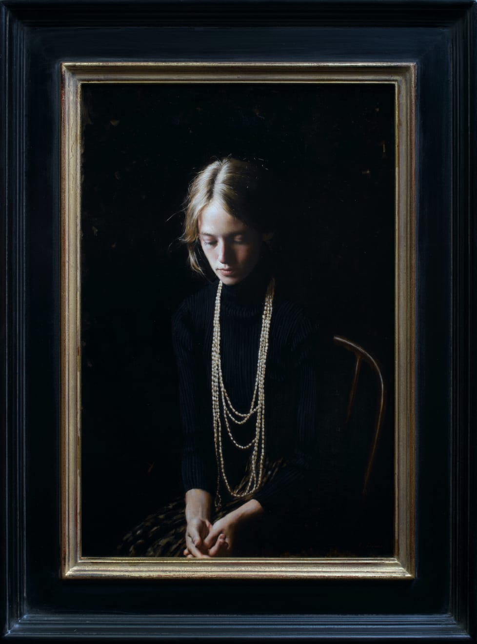 Carla Paine, Girl Wearing Rice Pearls, 2023