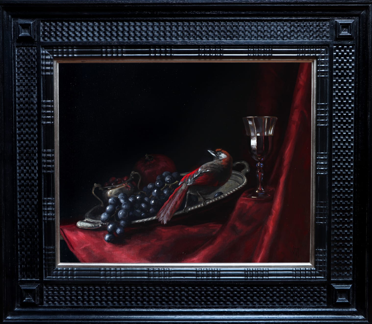 Sarah Margaret Gibson, Banquet Table with Red-Tailed Laughingthrush, 2022