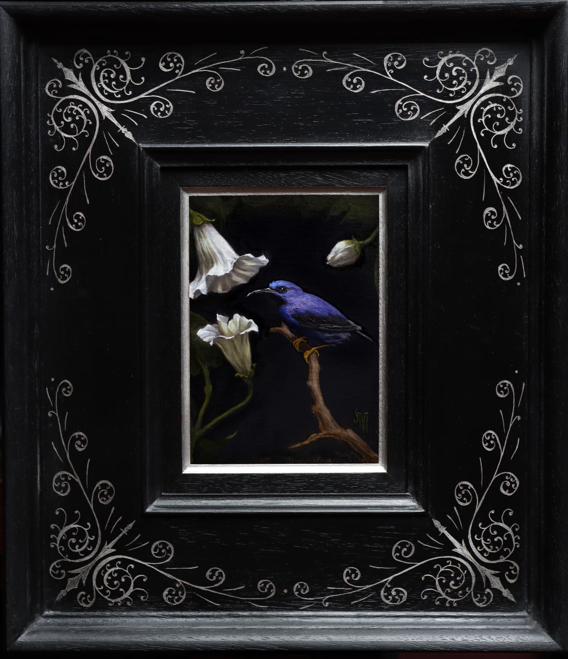 Sarah Margaret Gibson, Honeycreeper in the Night, 2022