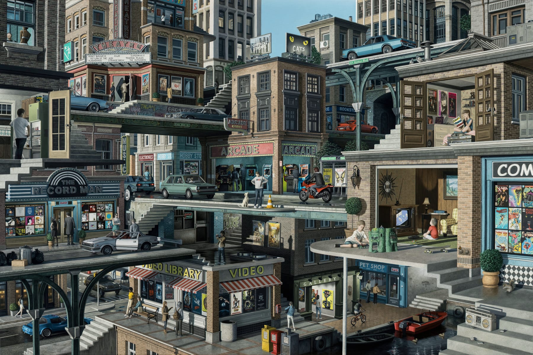 Jeff Bartels, Urban Glitch 1983, 2024