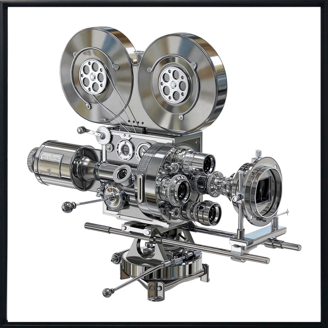 Jeff Bartels, Metallic Silent Movie Camera, 2021