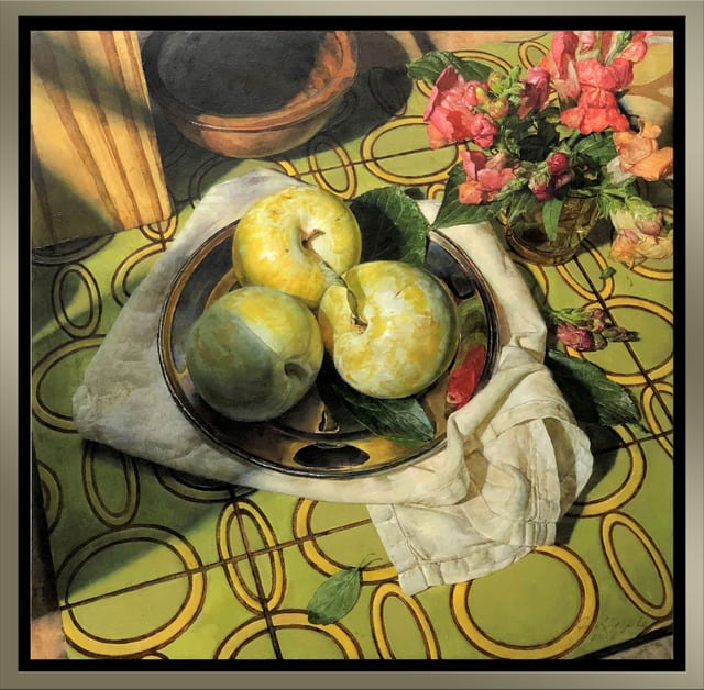 Jeffrey Ripple, Green Plums, 2018