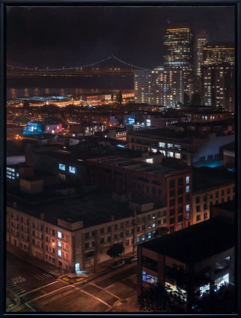 Sung Eun Kim, Night City, Harbor and a Bridge, 2022