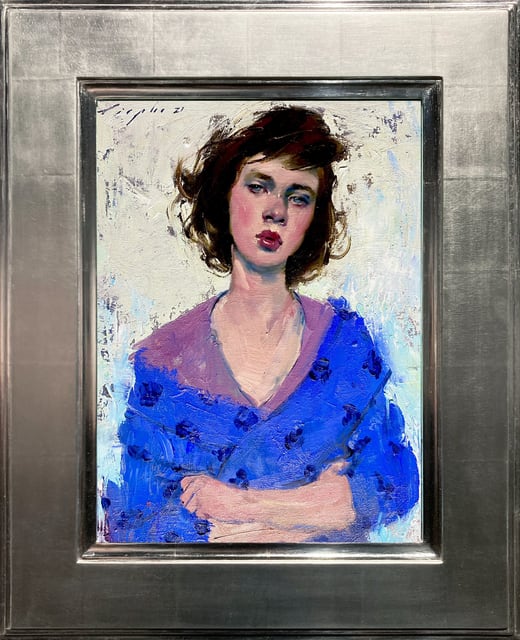 Malcolm T. Liepke, Blue Sweater, 2021