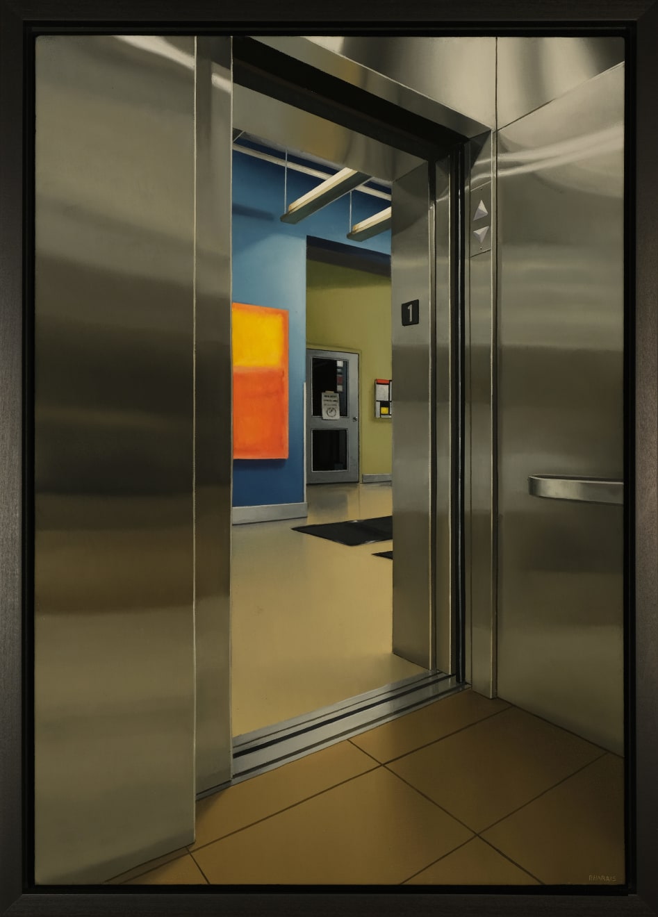 Peter Harris, Elevator with Rothko, 2023