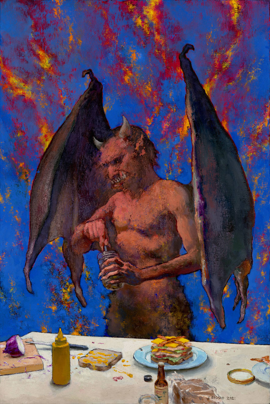 John Brosio, Devil Making a Sandwich , 2021
