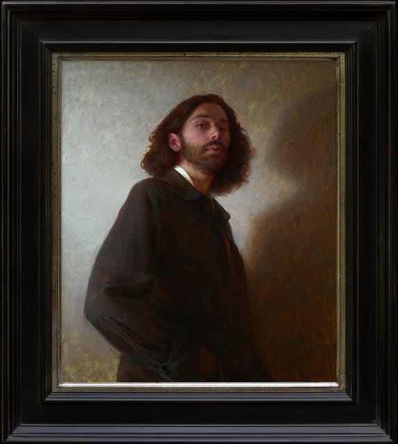 Alex Venezia, Self Portrait with White Collar, 2021