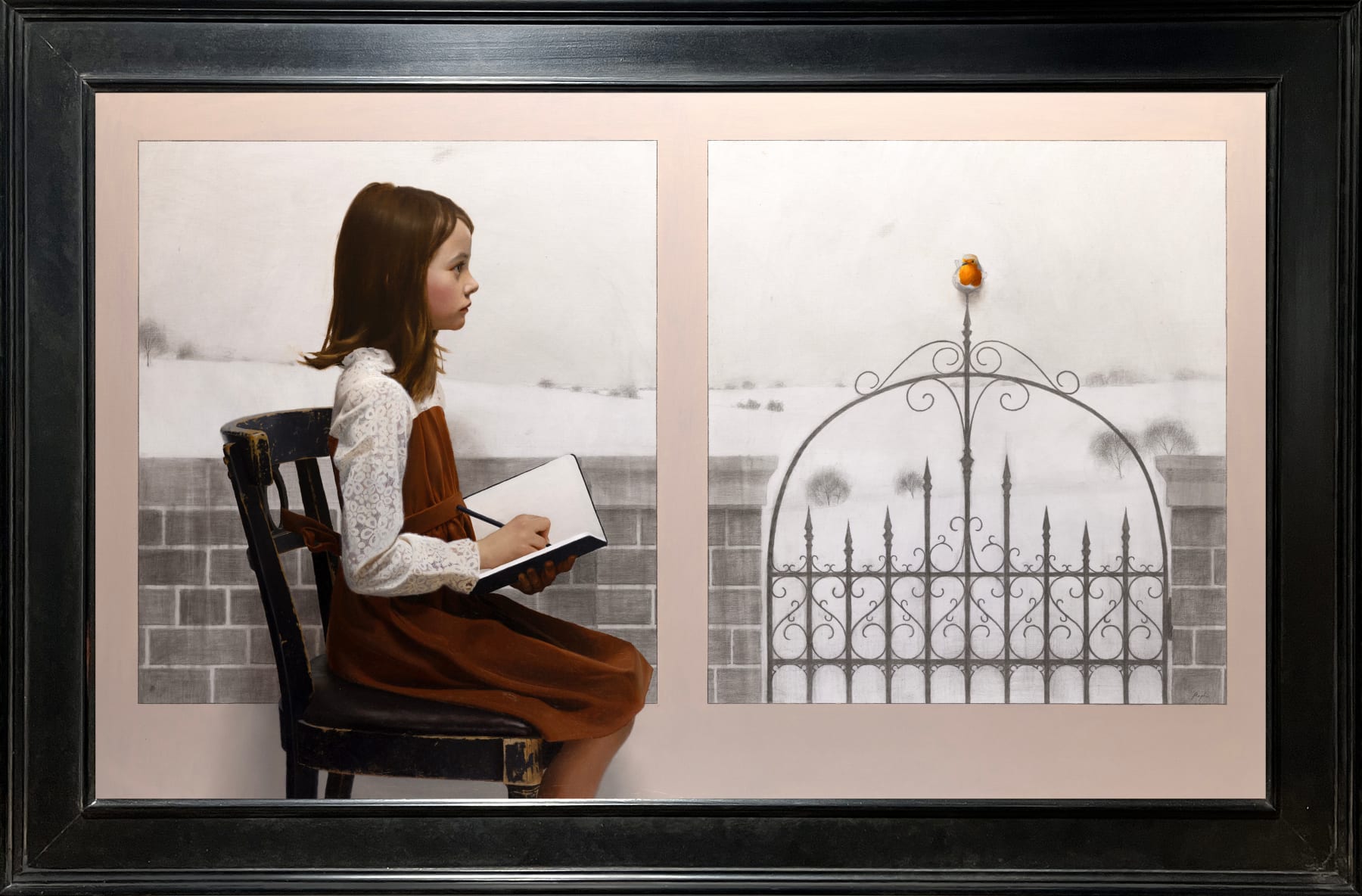 Mark R. Pugh, Young Artist Sketching a Bird, 2024