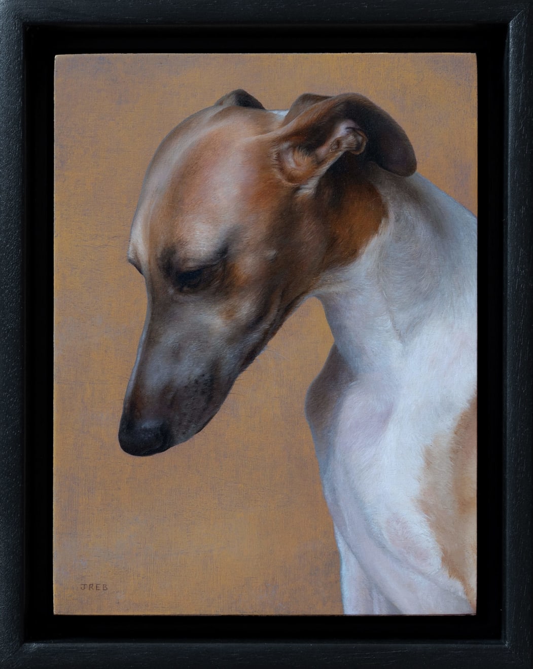 Jane Beharrell, Whippet Head, Yellow, 2023