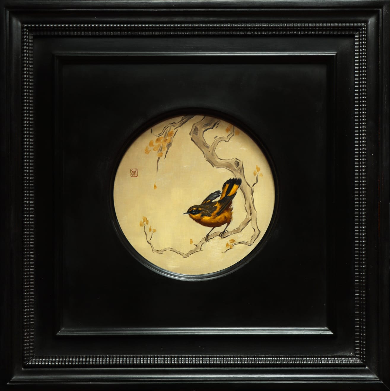 Sarah Margaret Gibson, Golden Bush Robin at Dawn, 2023
