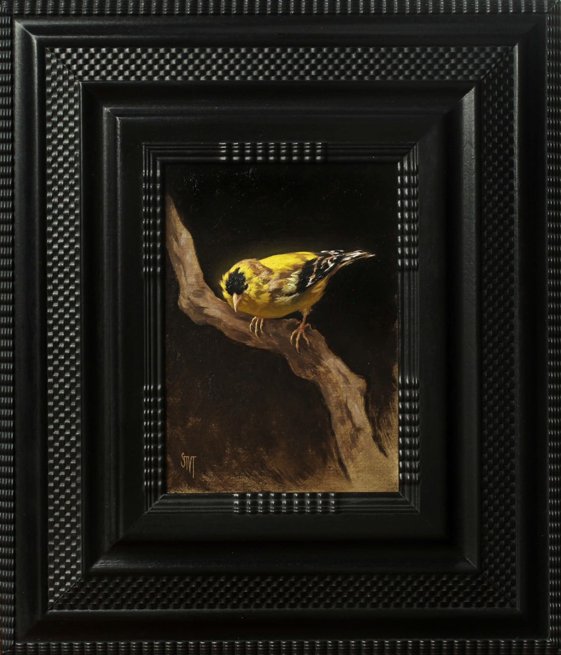 Sarah Margaret Gibson, Perched American Goldfinch, 2021