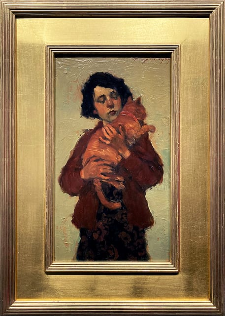 Malcolm T. Liepke, Woman with Cat, 1989