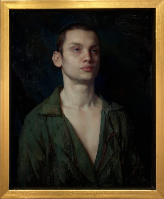 Rachel Li, Young Man in Green Shirt, 2021
