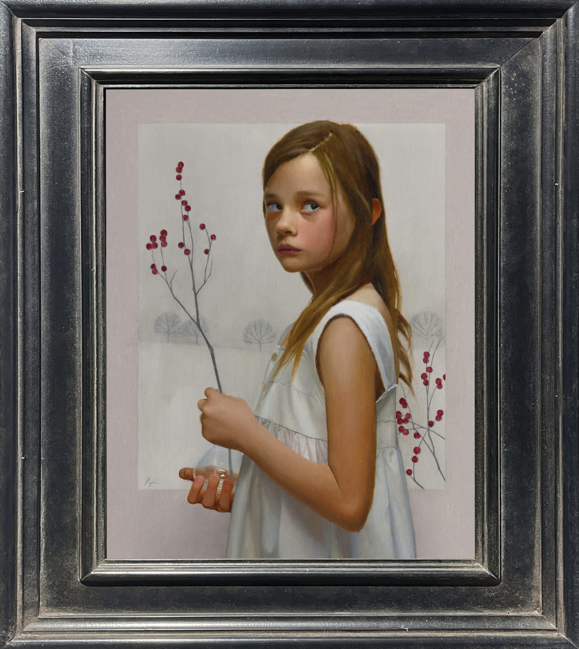 Mark R. Pugh, Girl with Winter Berries, 2024