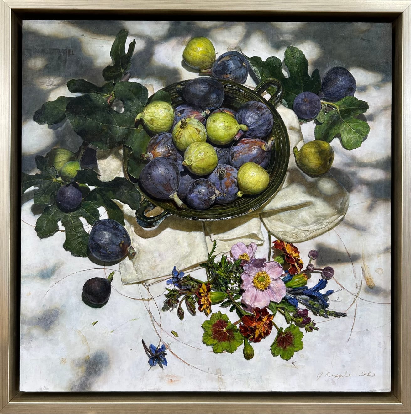 Jeffrey Ripple, Figs and Flowers from My Garden, 2023