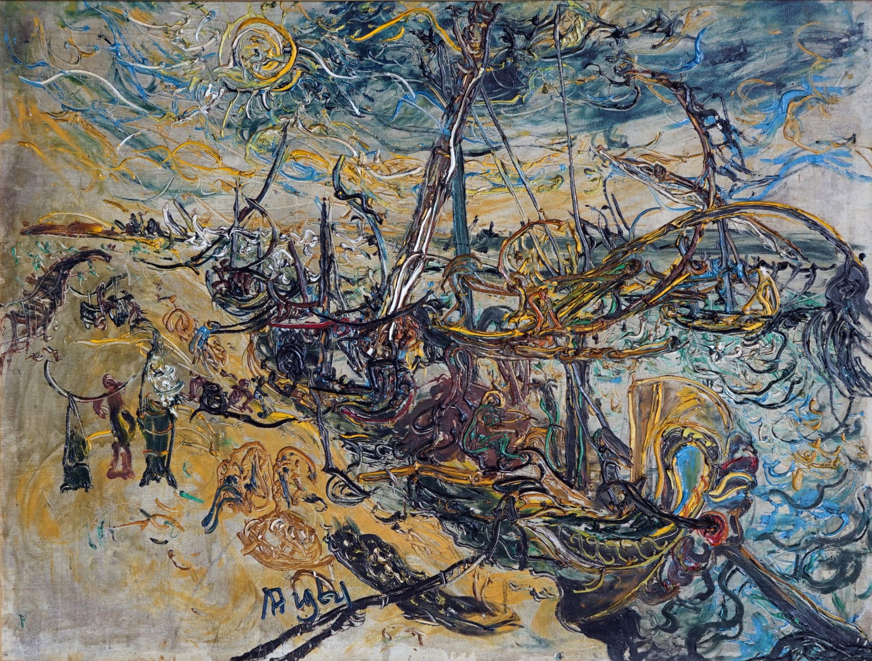 Affandi, Perahu, 1964