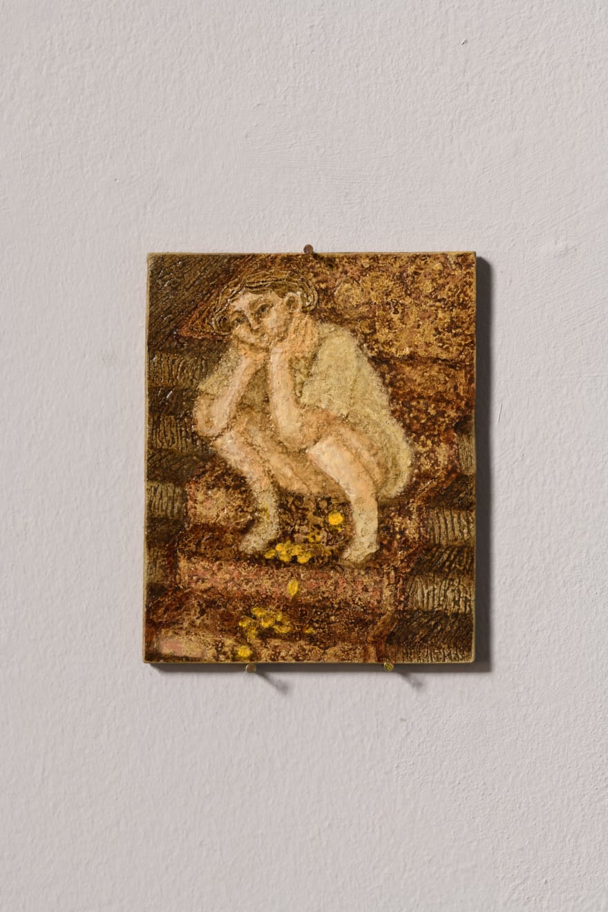 писинг Plum Cloutman, Pissing coins down the stairs, 2023 | Arusha Gallery