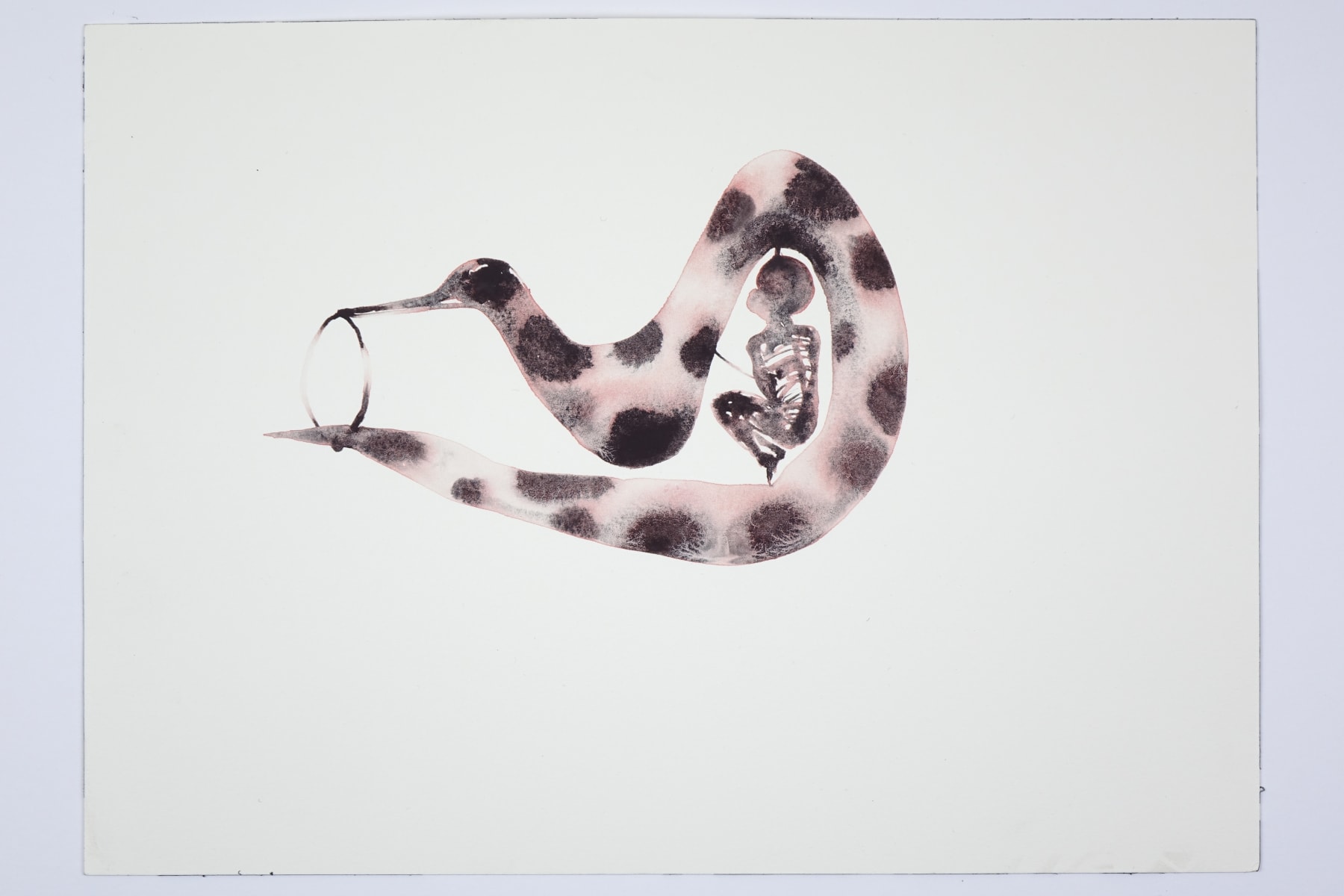 Kate Walters, Rainbow serpent with babe and sacred hoop, 2019