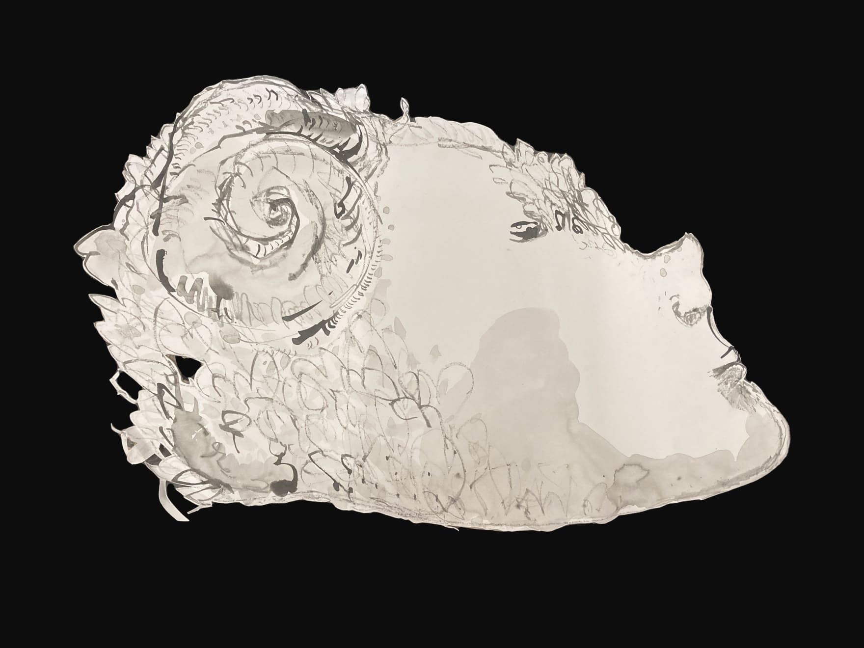 Madeleine Wood, Creature cut-out (Oaf), 2023