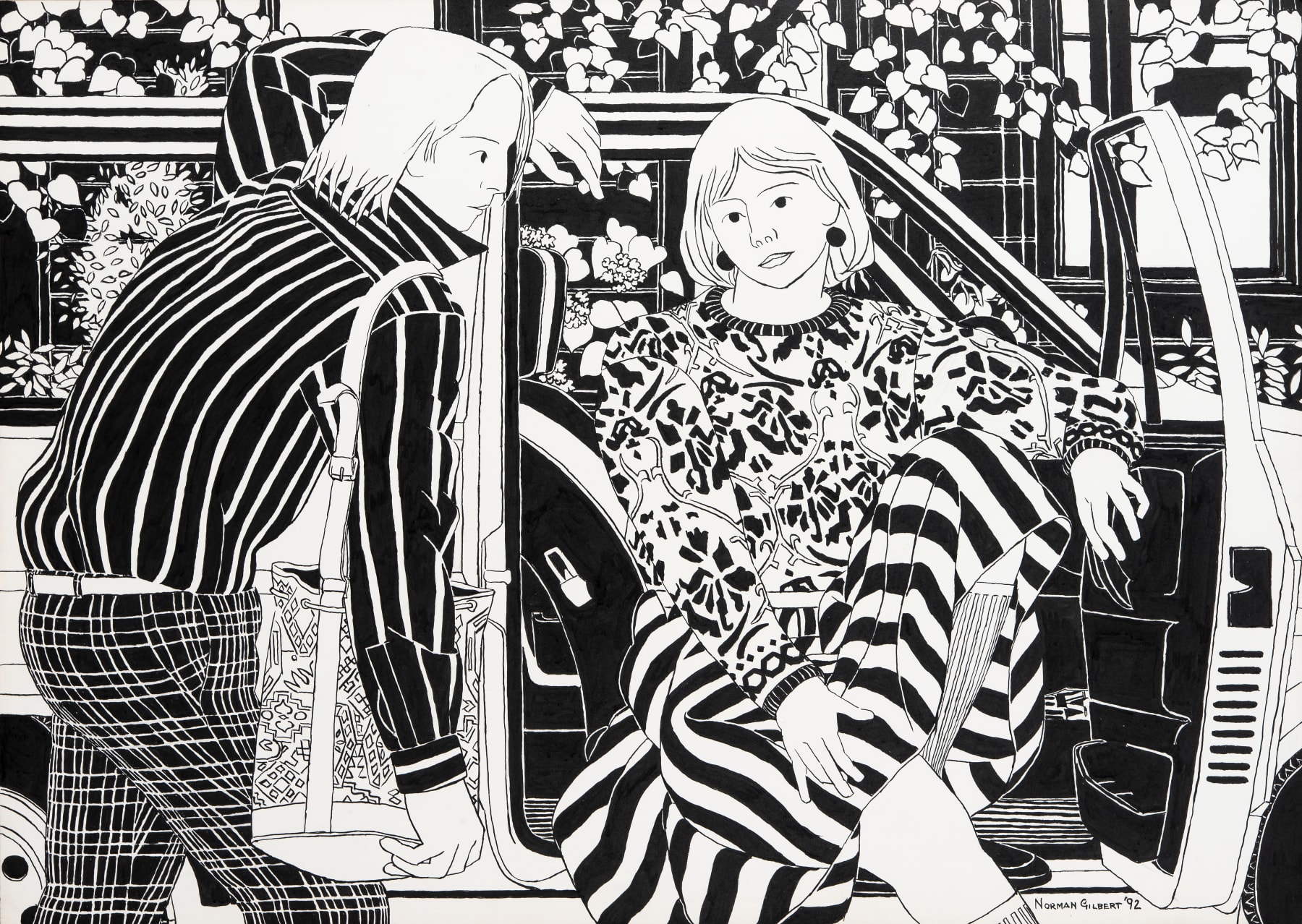 Norman Gilbert, The White Car B&W, 1992