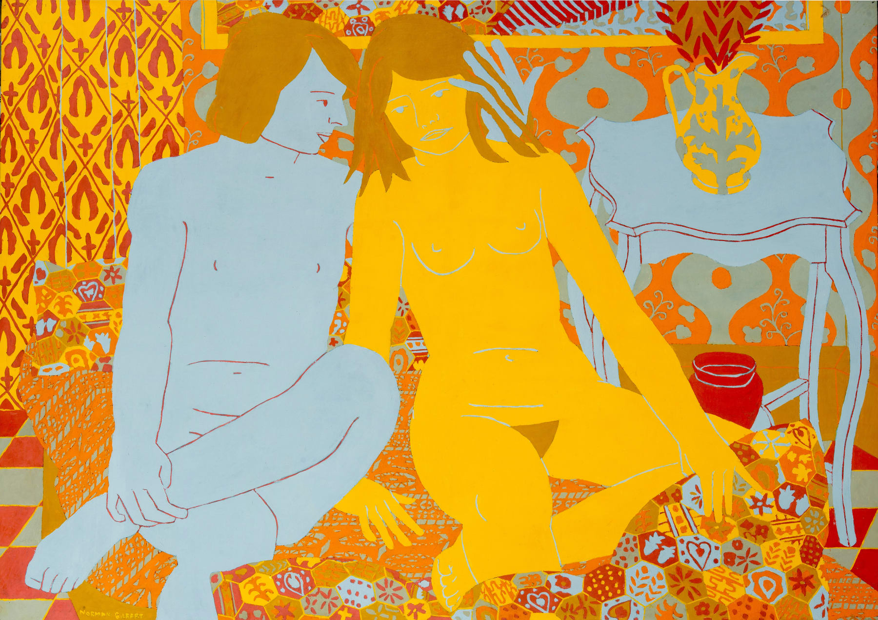 Norman Gilbert, Blue Boy and Yellow Girl, 1981