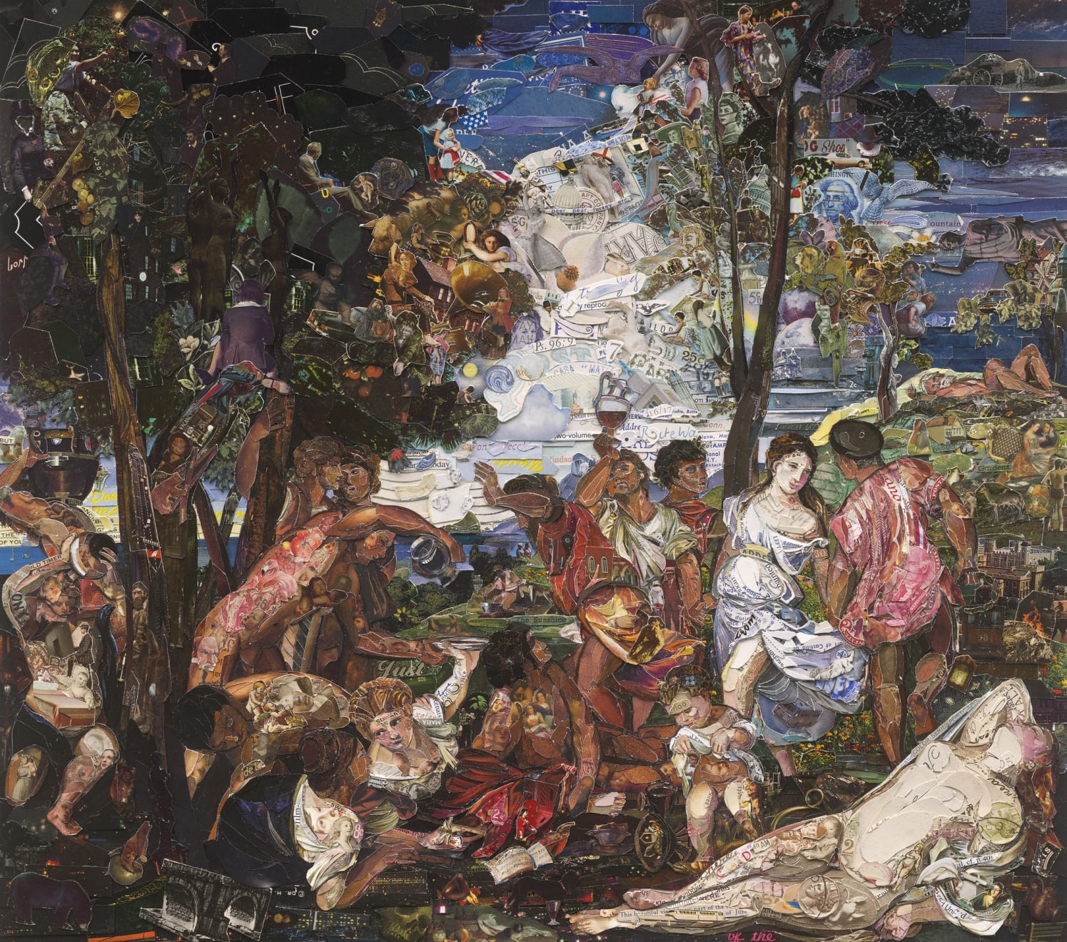 Vik Muniz, The Prado Museum, Bacchanal of the Andrians, after Titian (Repro), 2015