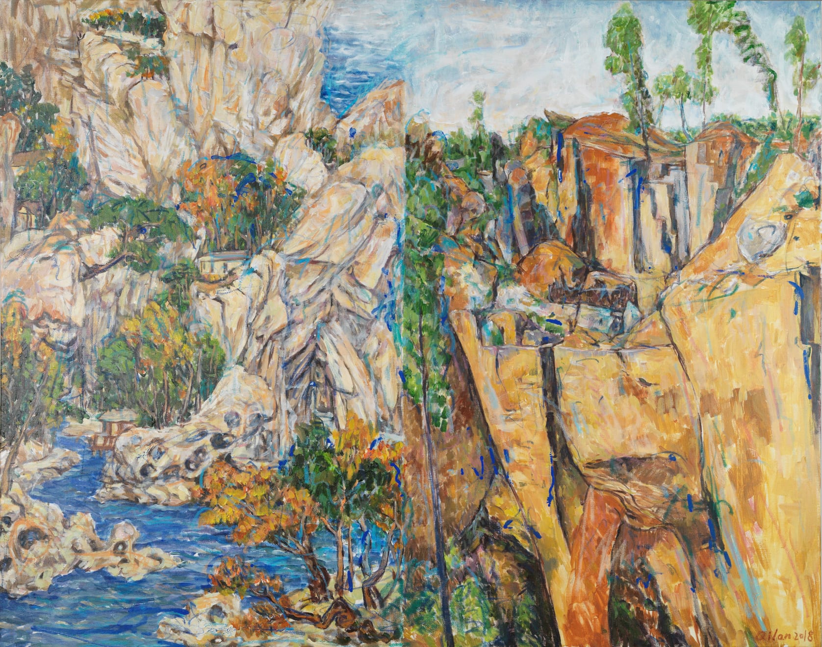 漆澜 Qi Lan, 通景山水之四 | Scenic Illusion Painting-Landscape 4, 2018