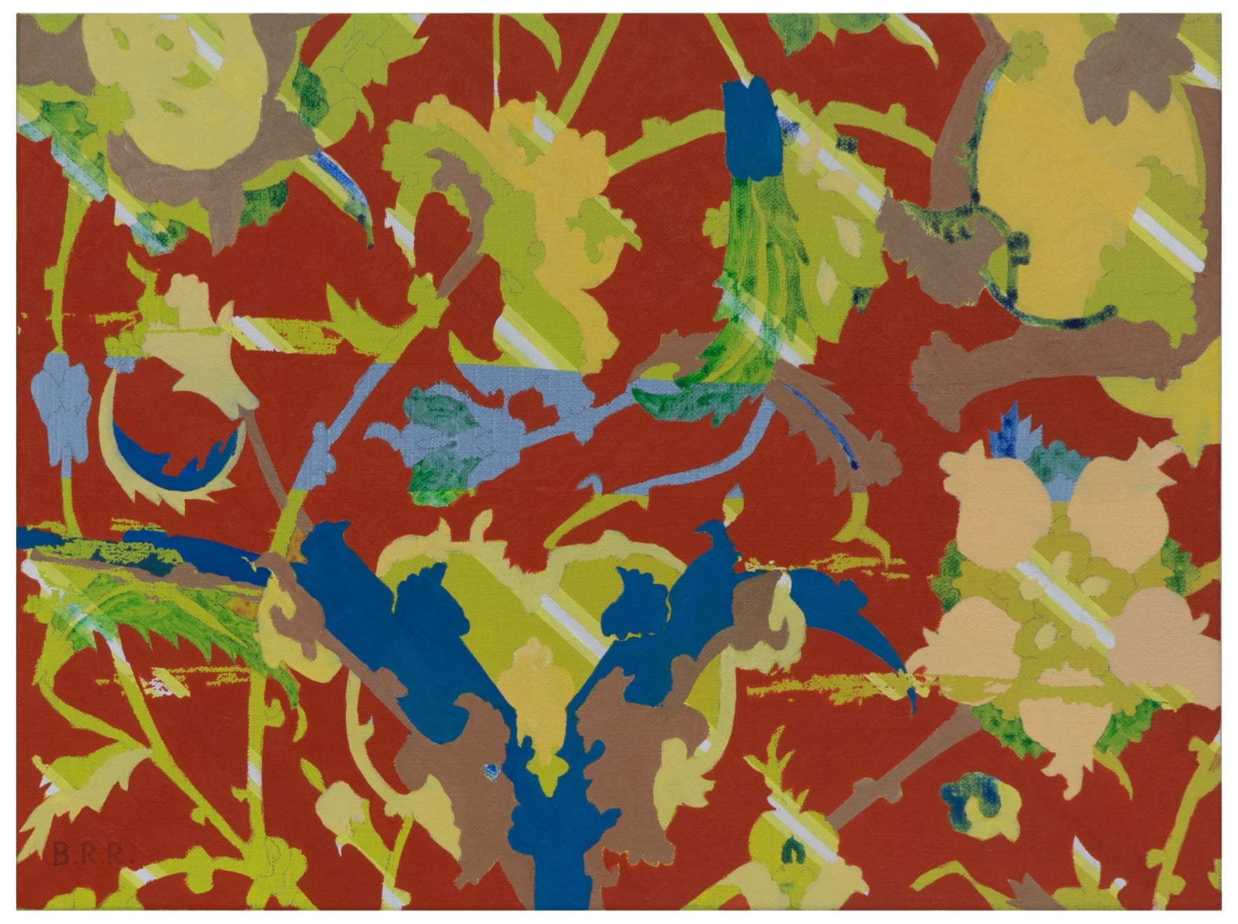 毕蓉蓉 Bi Rongrong, 纹样XV——花格地毯——绘画2 Pattern XV——Carpet with Floral Lattice ——Painting 2, 2018