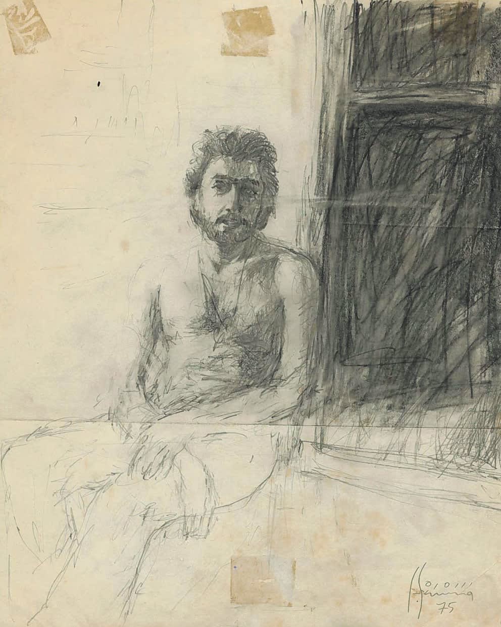 Faisal Samra, At My First Studio in Paris, 1975