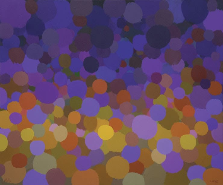 Samia Halaby, Purple Landscape, 2013