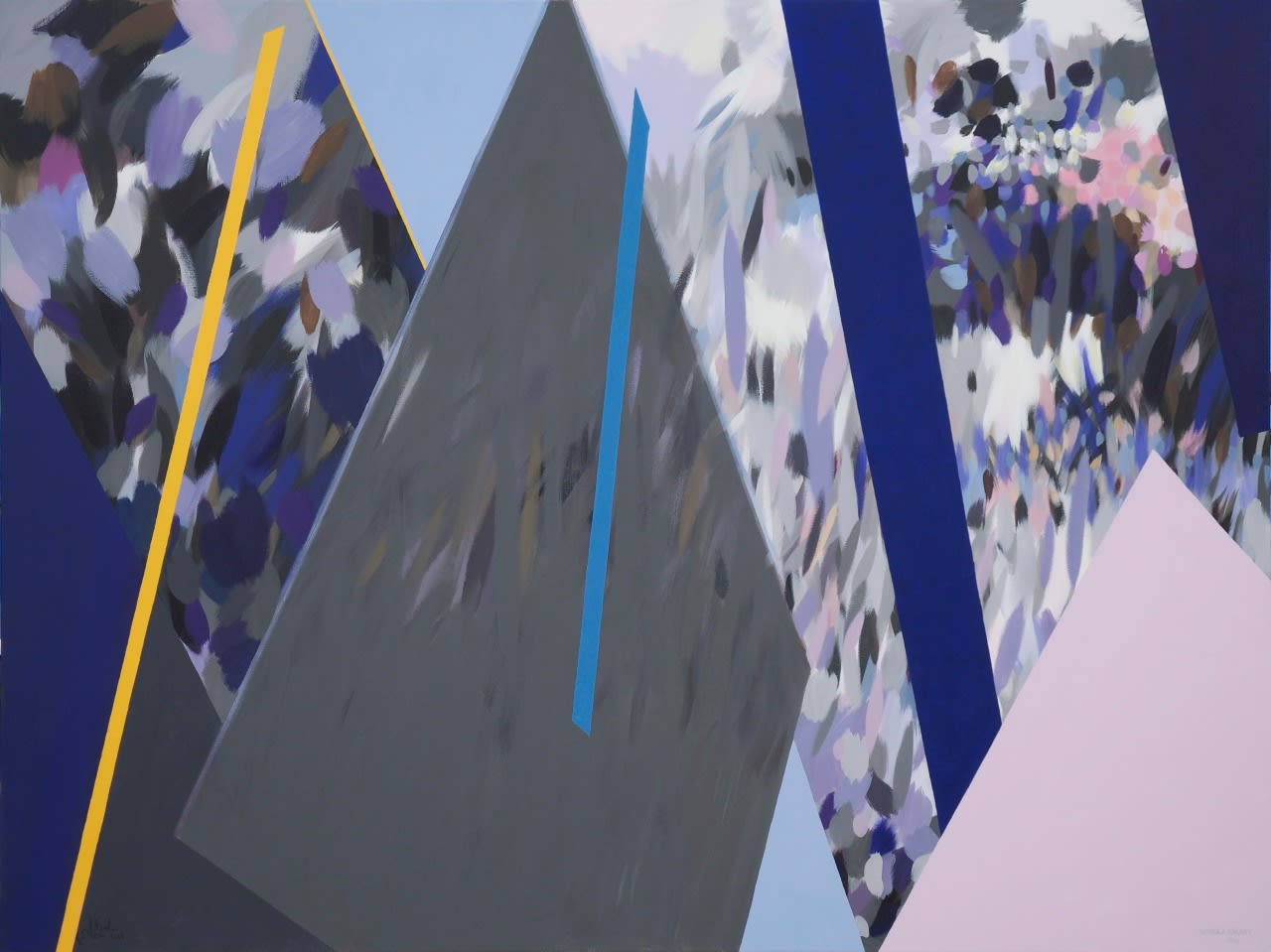 Samia Halaby, Pyramid, 2011