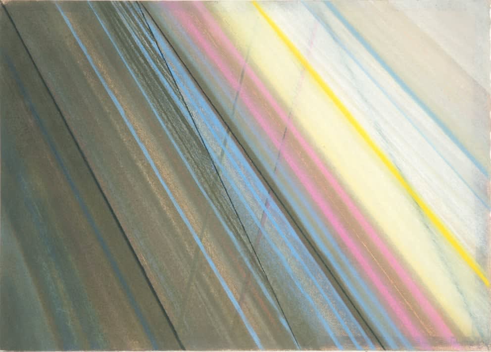 Samia Halaby, Pyramid at High Speed, 1978