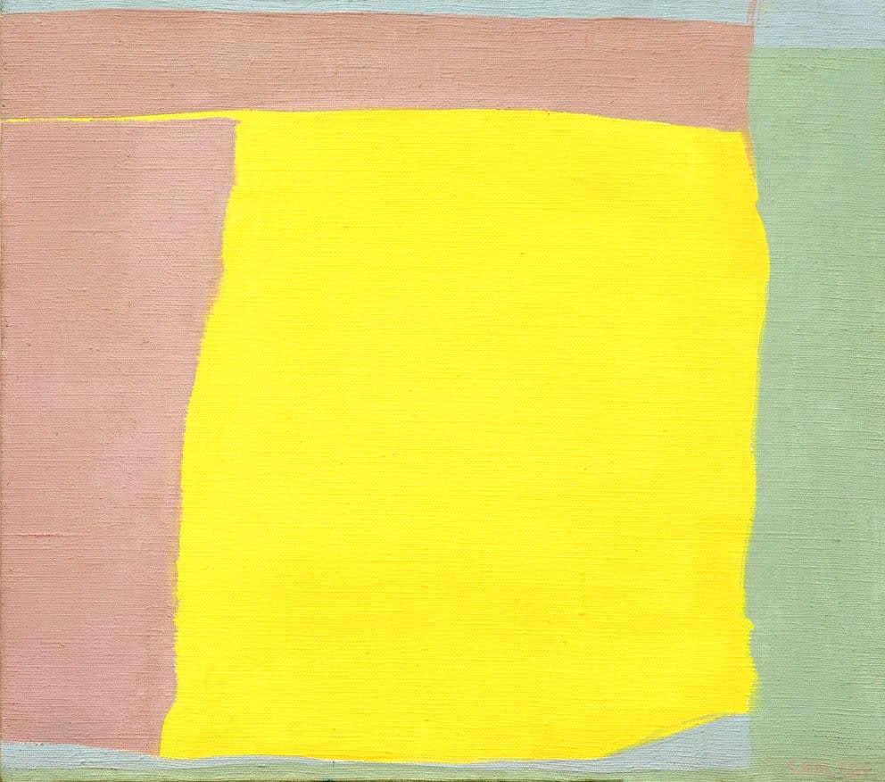 Samia Halaby, "Yellow Square", 1963