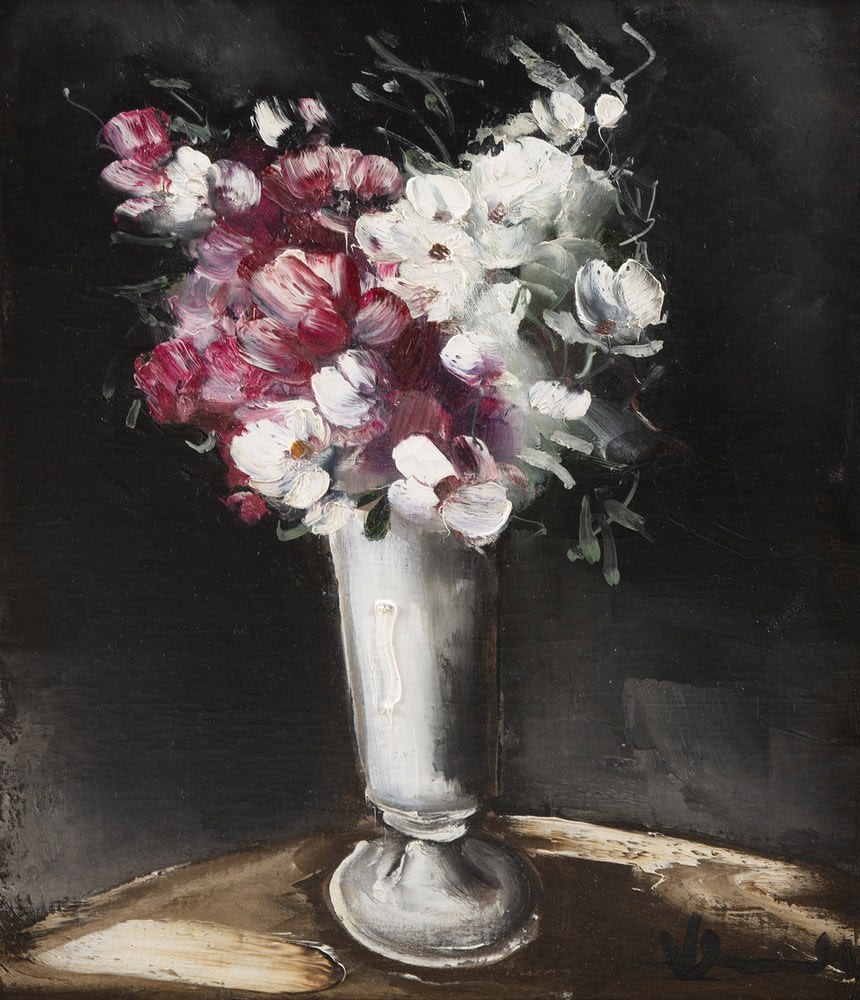 Maurice De Vlaminck, Bouquet de fleurs dans un vase, circa 1924-1925