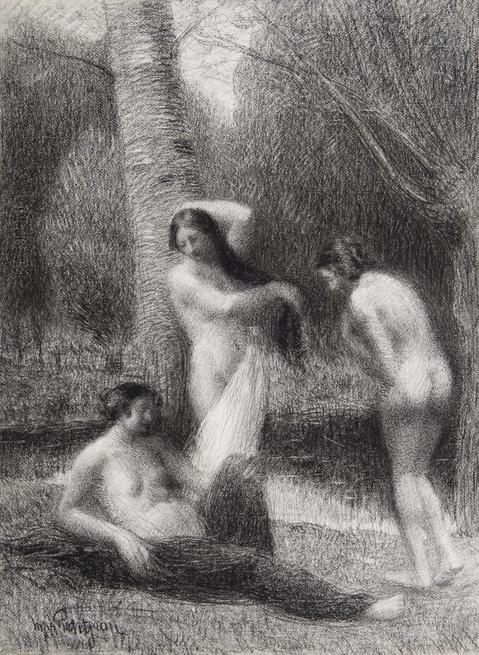 Hippolyte Petitjean, Baigneuses dans un paysage
