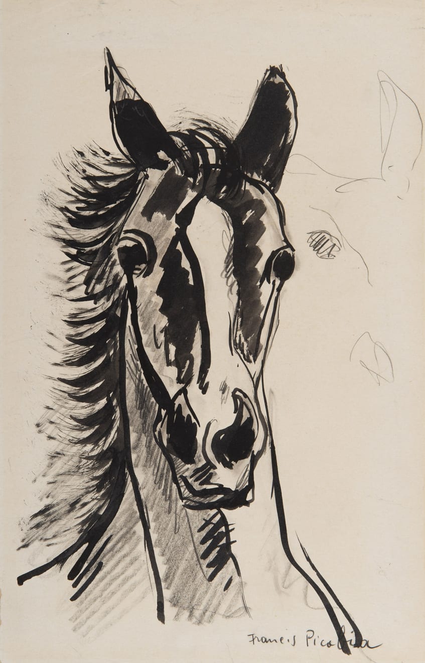 Francis Picabia, Tête de cheval, circa 1937-1938