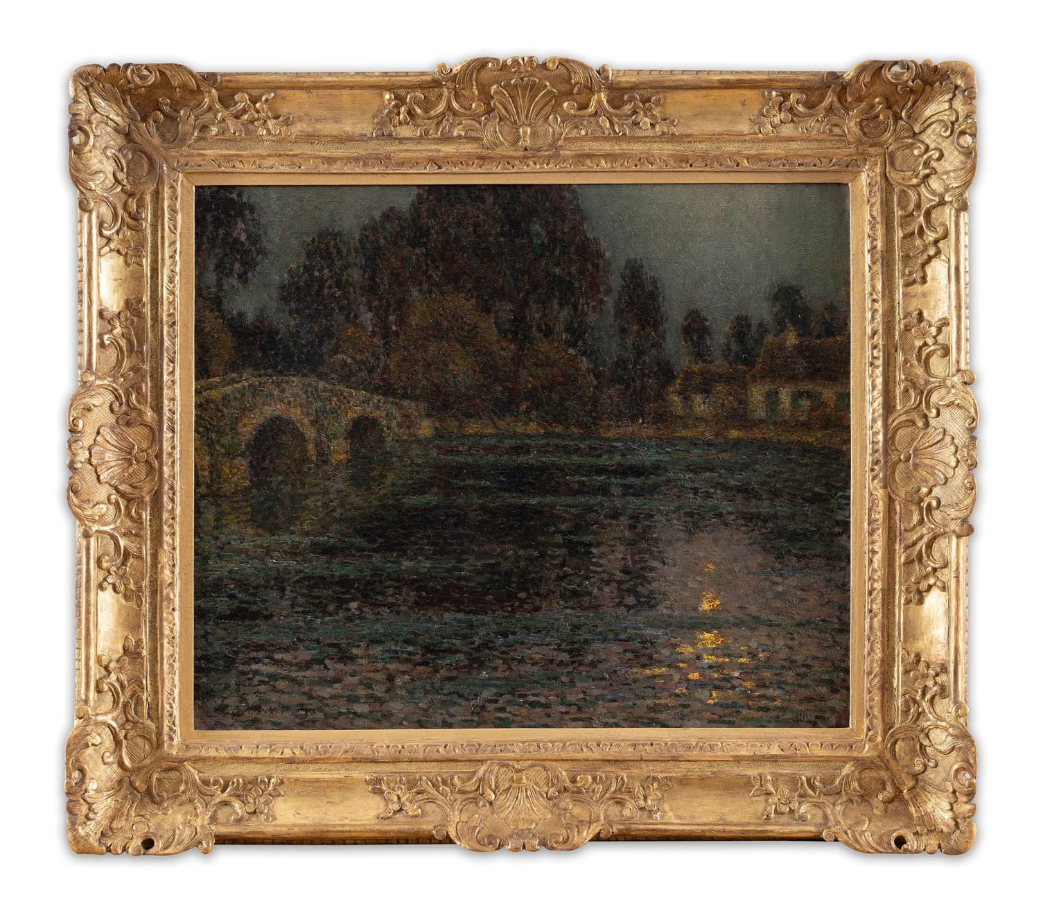 Henri Le Sidaner (1862-1939), Le pont gris, Saint-Juste-Sur-Dive, 1914