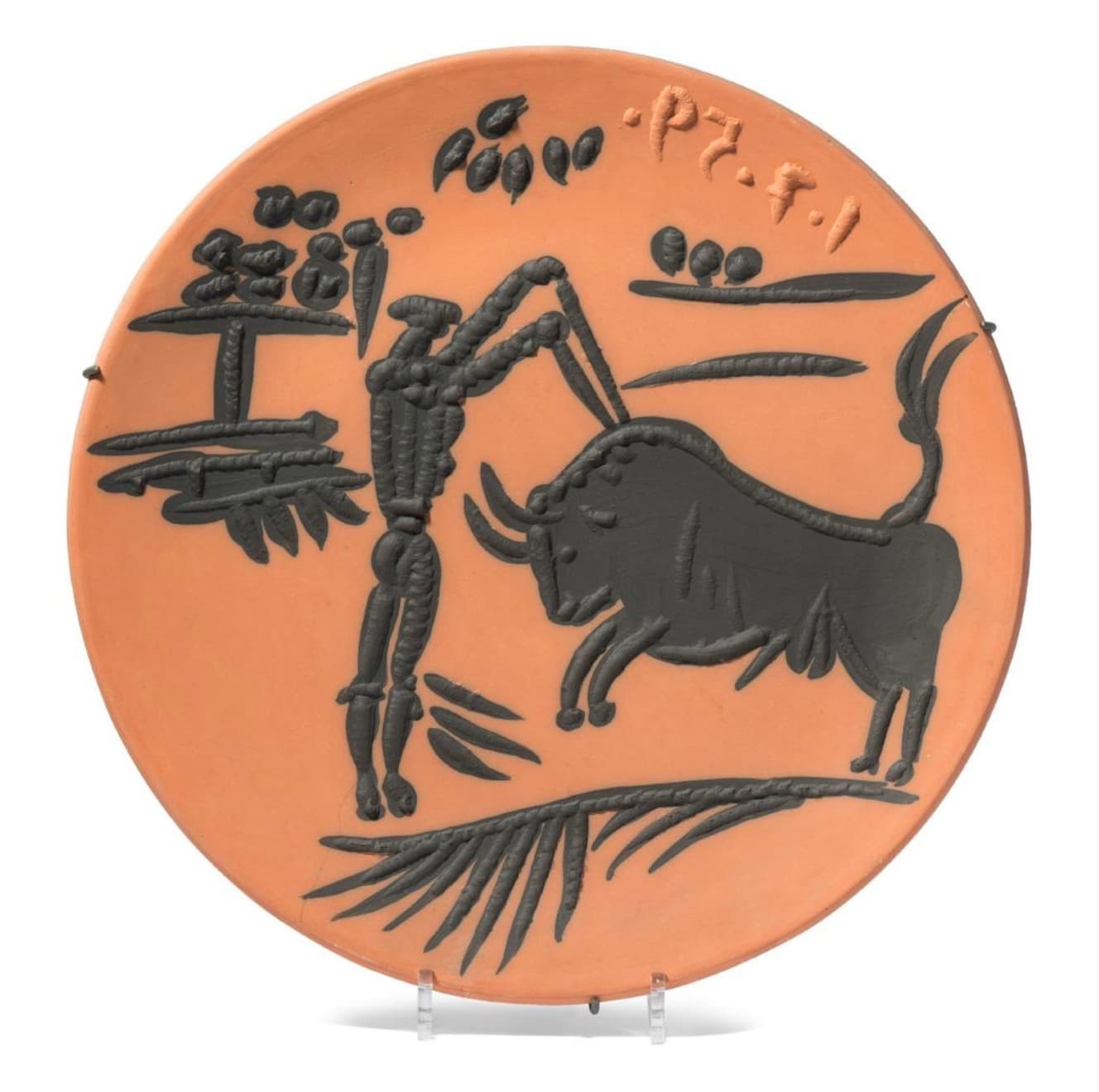 Pablo Picasso, Corrida Scenes of 8 pieces : Paseo, Pase de cape, Picador, Banderilleros, Pase de muleta, Cogida, Estocado & Arrastro, 01.07.1959