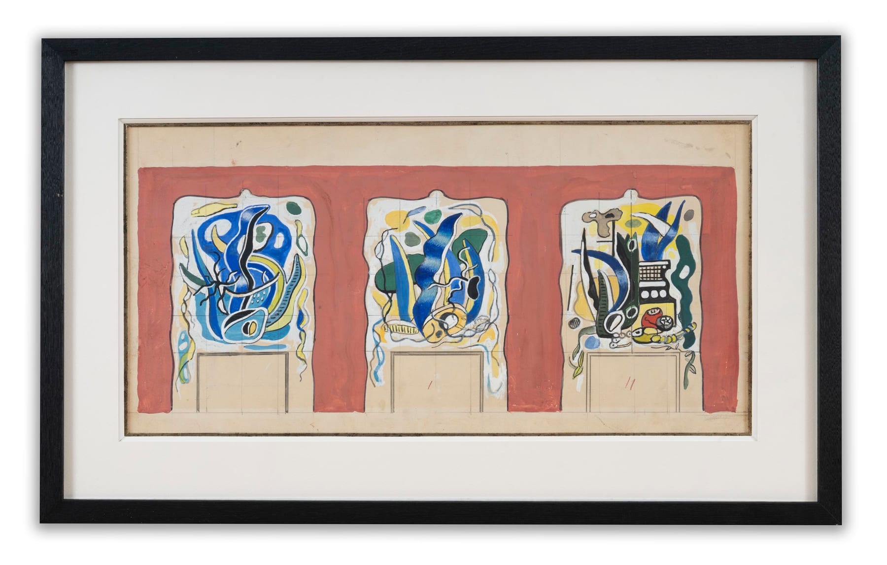 Fernand Léger (1881-1955), Projet pour le manteau de la cheminée de la demeure de Nelson Rockefeller à Pocantico, New York, 1938-39