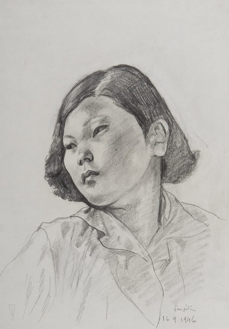 Léonard Foujita, Jeune femme asiatique, 1946
