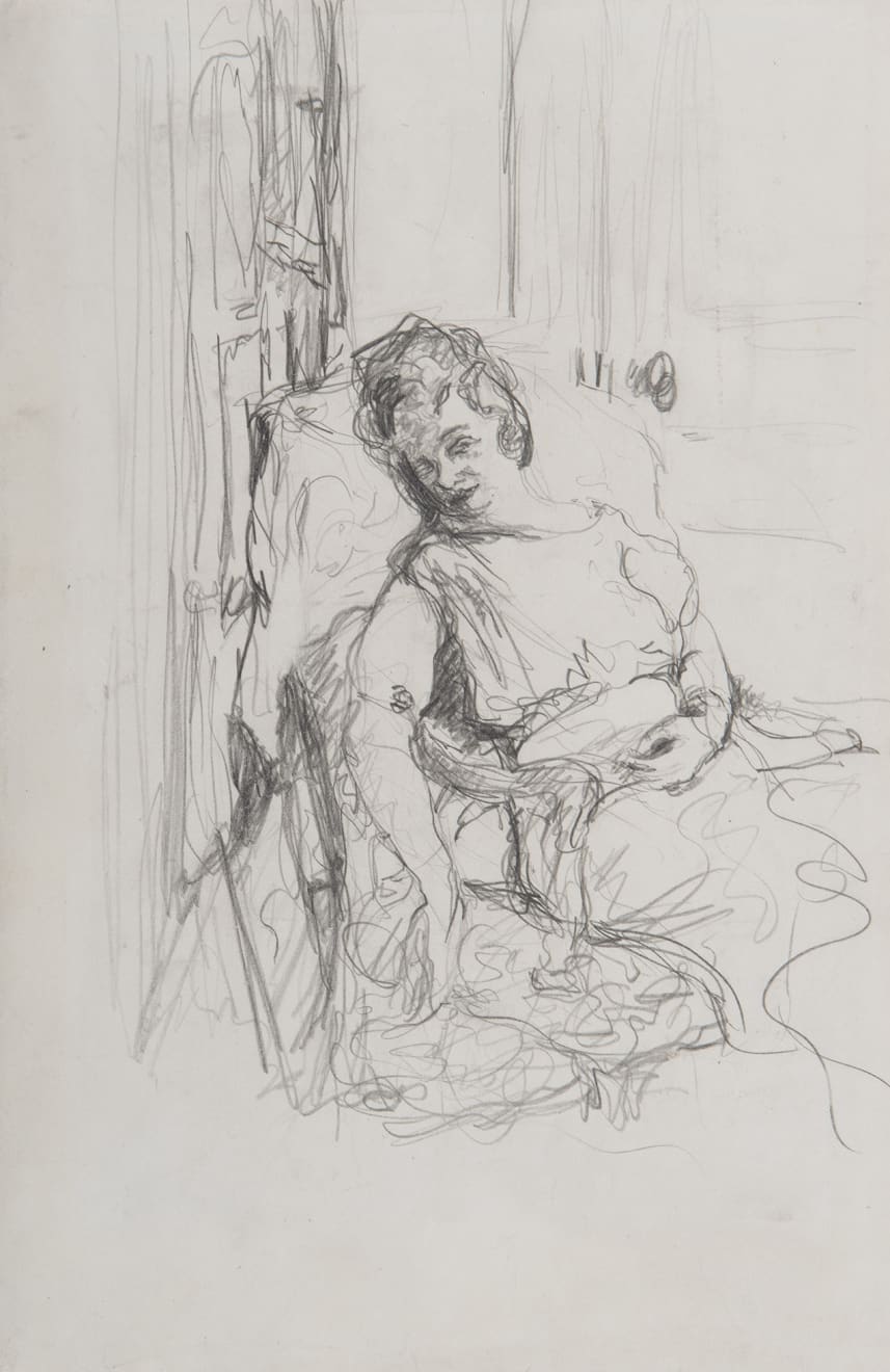 Édouard Vuillard, Étude pour le portrait de Madame Reine (Georges) Bénard, circa 1919-1920
