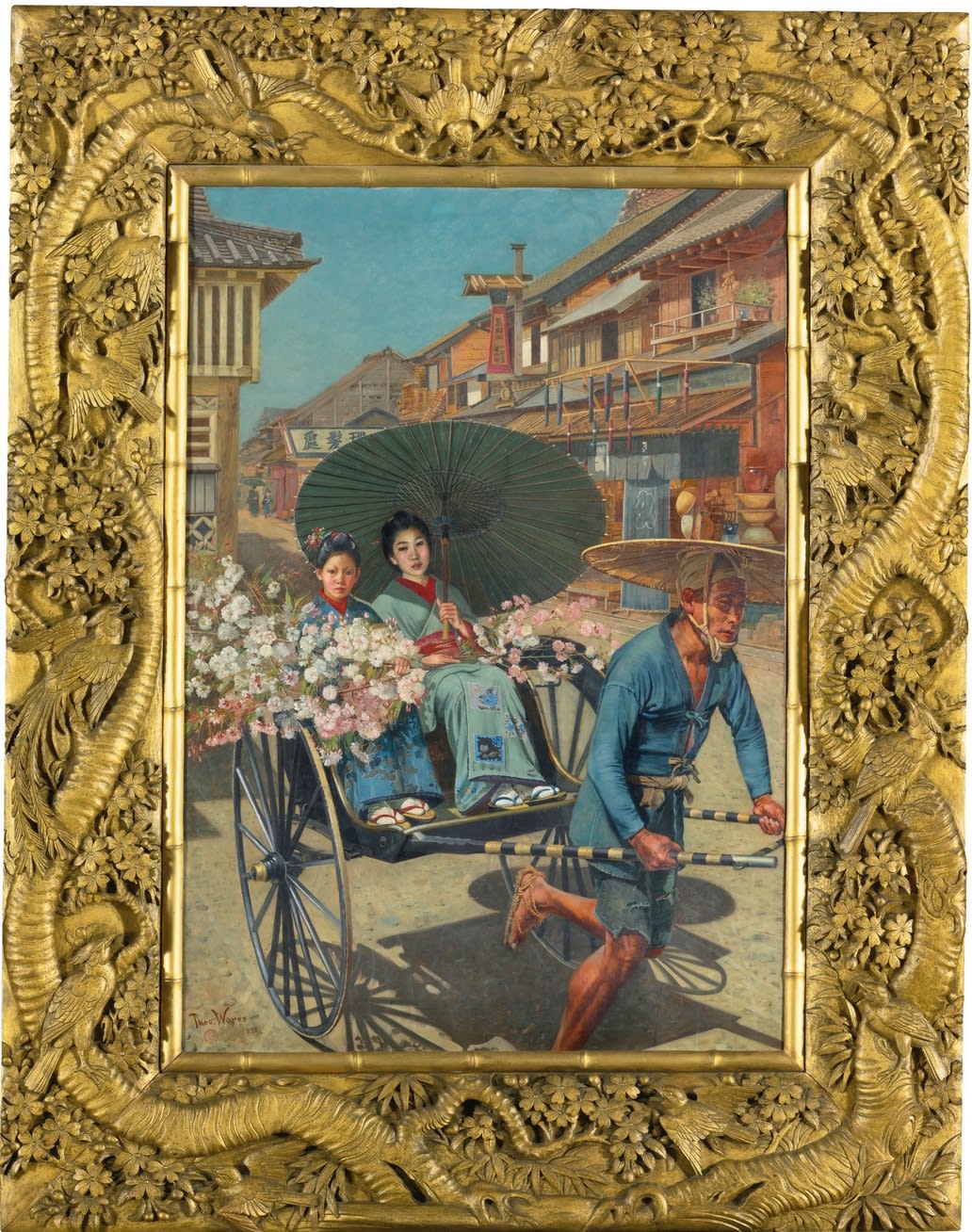 Theodore Wores, Returning from the cherry groves, Tokyo, 1887